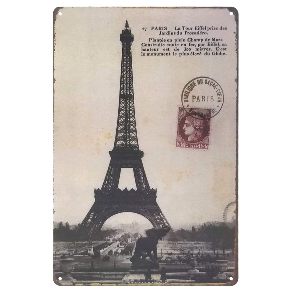 エッフェル塔ブリキ Amazon.co.jp: [ファン] Fun! ブリキ看板 エッフェル塔1 ポスター